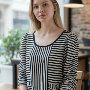 Forever 21 black striped Shirt Dress